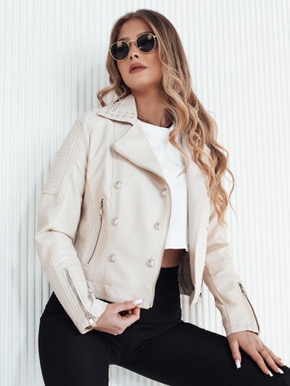 Dámská kožená bunda TRUCCO béžová