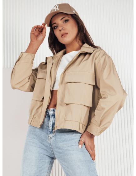 Dámska prechodná bunda ISTAN tmavobéžová