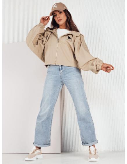 Dámska oversize bunda CATRAL tmavo béžová