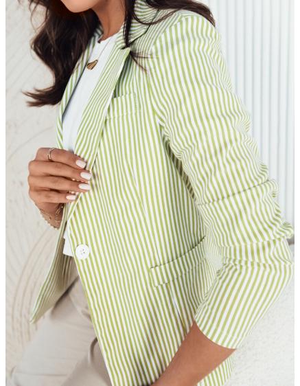 Dámska pruhovaná bunda LINARO biela a zelená