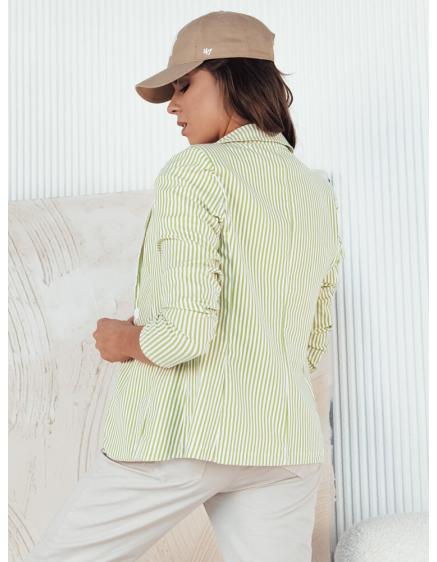 Dámska pruhovaná bunda LINARO biela a zelená