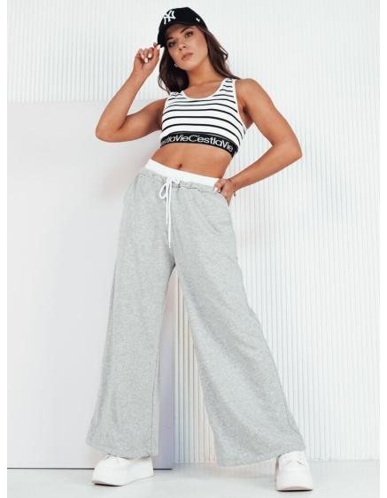 Női széles szárú nadrág VERES szürke