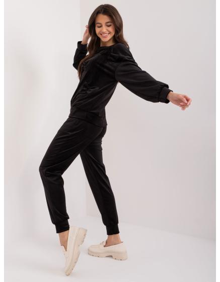 Dámska dvojdielna velúrová súprava TREA black