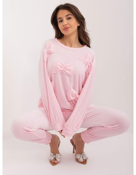 Női szett blúzzal DAM világos rózsaszínű