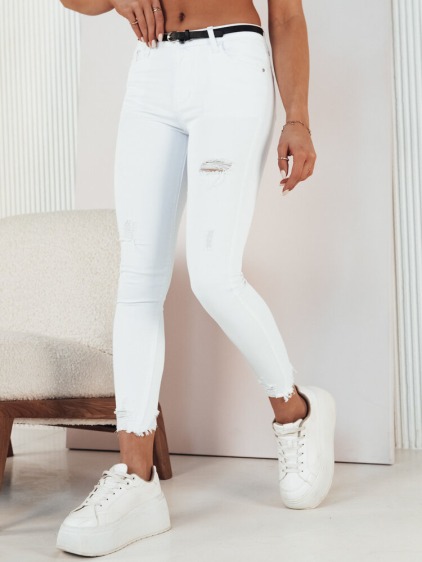 Dámske džínsové nohavice FALIA biele