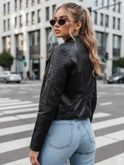 Dámská koženková bunda BAILO černá – fotografie produktu 2