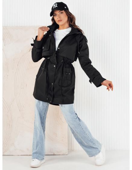 Női parka dzseki BRENS fekete