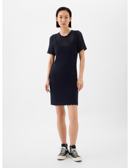 Háčkované mini šaty