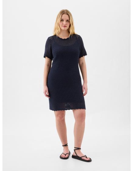 Háčkované mini šaty