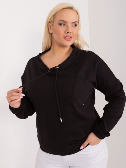 Női hosszú ujjú blúz plus size MOTA fekete
