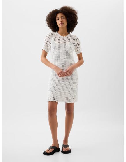 Háčkované mini šaty