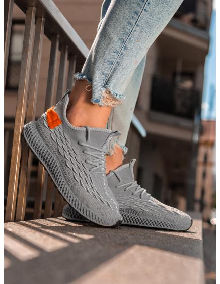 Lehké pánské šněrovací tenisky V1 OM-FOKS-0141 šedé 