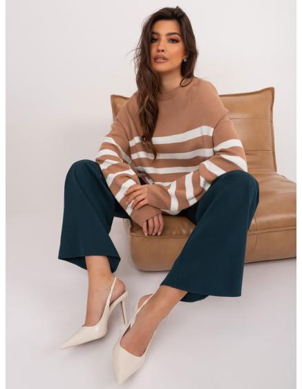 Női oversize pulóver CAMA barna