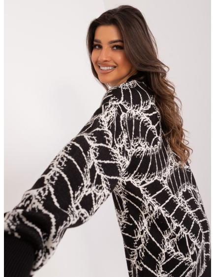 Dámsky sveter s výstrihom do V HINNA čierny