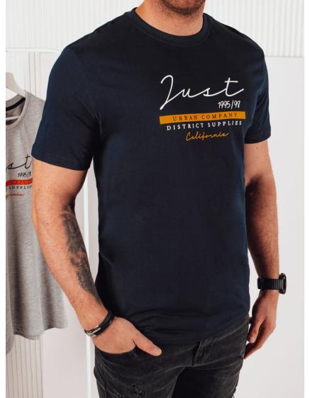 Férfi póló nyomtatott KIK sötétkék