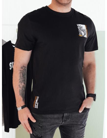 Pánske tričko s potlačou TEA čierne