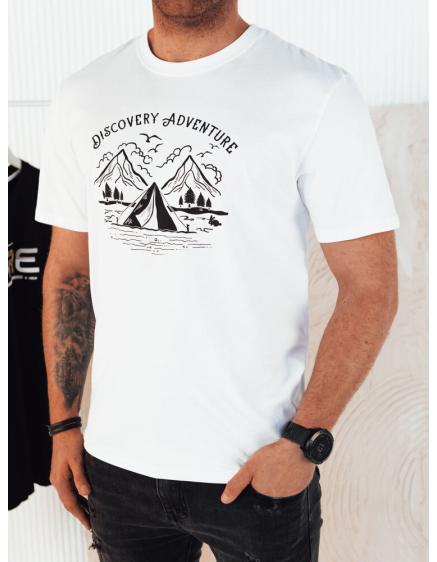 Pánske tričko s potlačou biele