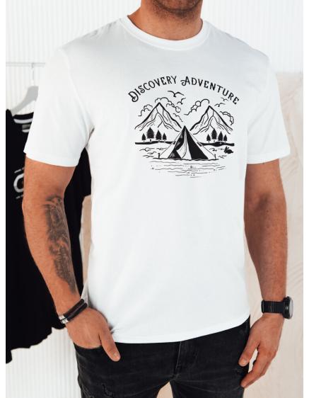 Pánske tričko s potlačou biele