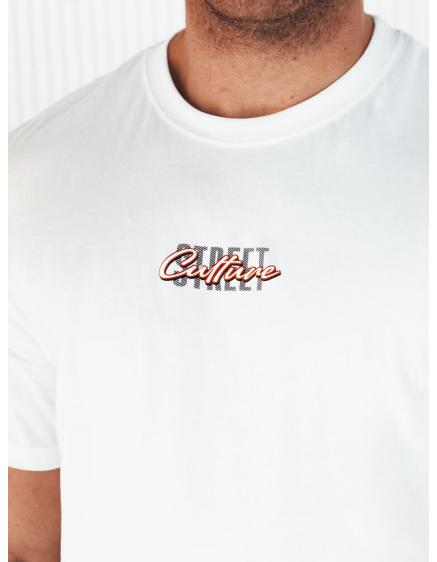 Pánske tričko s potlačou biele