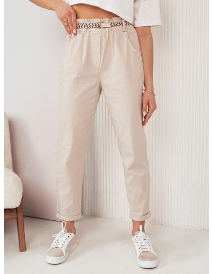 Női szövetnadrág ERLON világos bézs