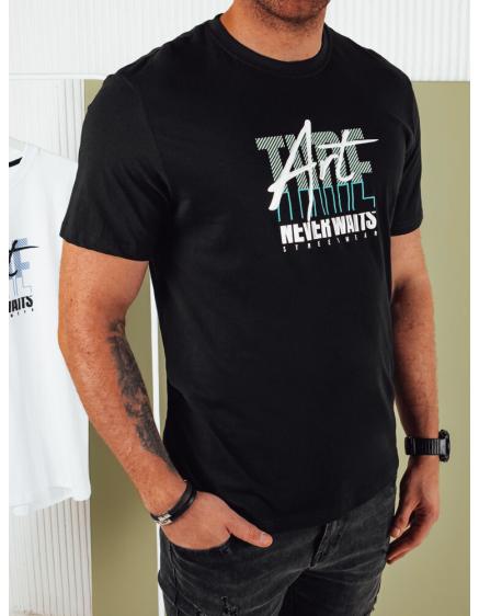 Férfi nyomtatott póló MIRA fekete