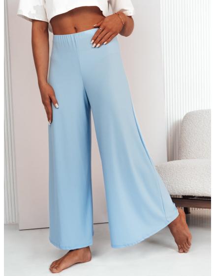 Dámské kalhoty TERENI s širokými nohavicemi modré