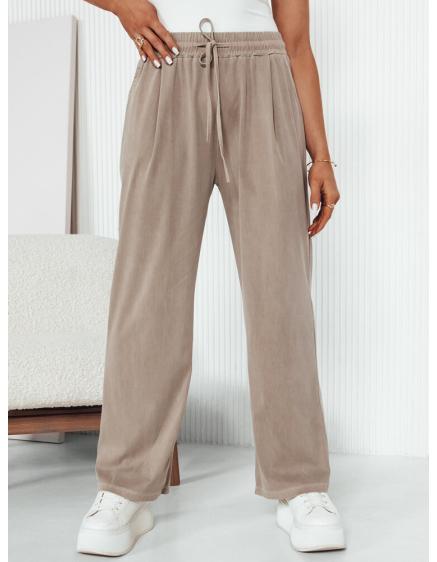 Dámské kalhoty s širokými nohavicemi ASTERS béžové
