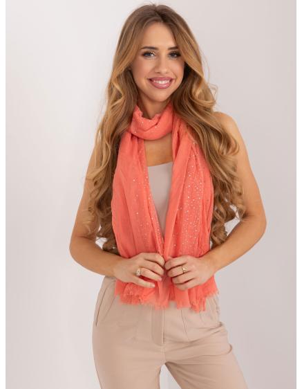 Női sál applikációkkal korall