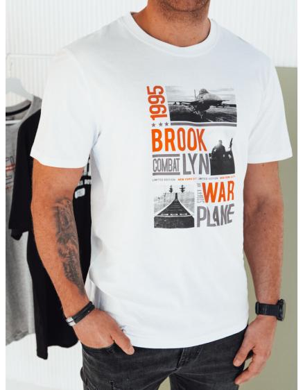 Pánské tričko s potiskem bílé