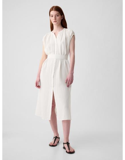 Muszlin midi ruha