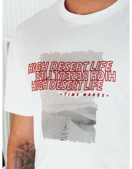 Férfi póló nyomtatott MIRA fehér