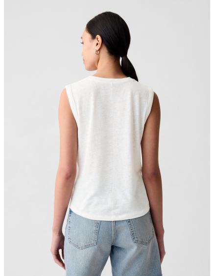 Lněný tílkový top