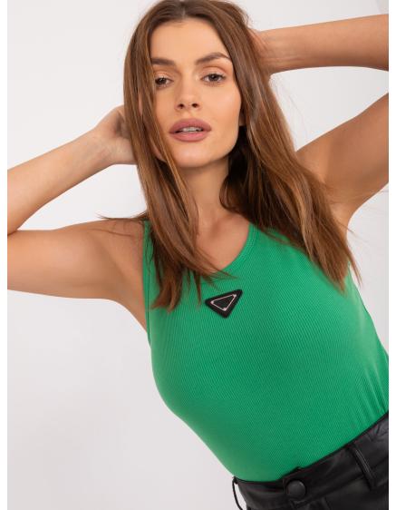Női kerek nyakú felső zöld