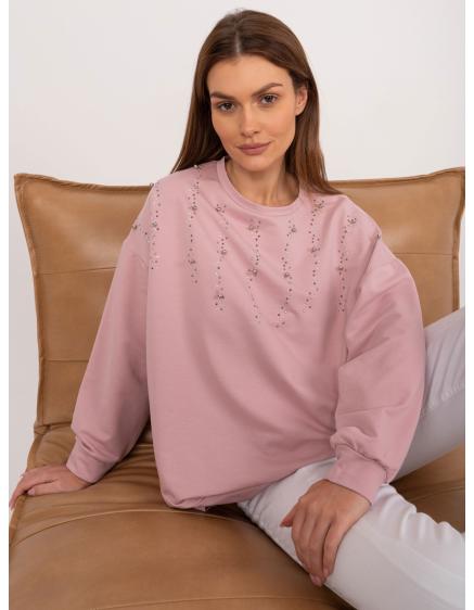 Női kapucnis pulóver rózsaszín