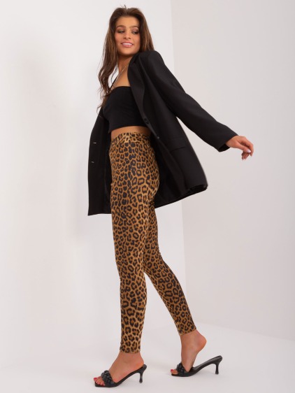 Női állatmintás leggings barna és fekete – fotografie produktu 2