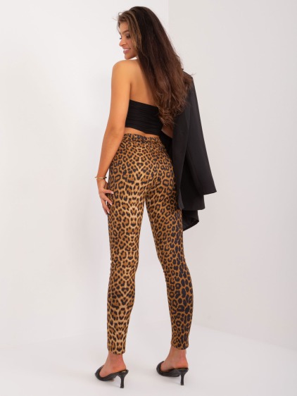 Női állatmintás leggings barna és fekete – fotografie produktu 3