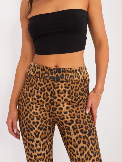 Női állatmintás leggings barna és fekete – fotografie produktu 4