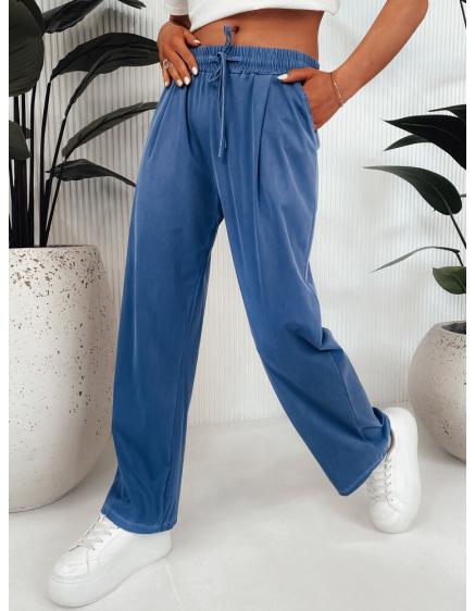 Dámské kalhoty s širokými nohavicemi ASTERS tmavě modré