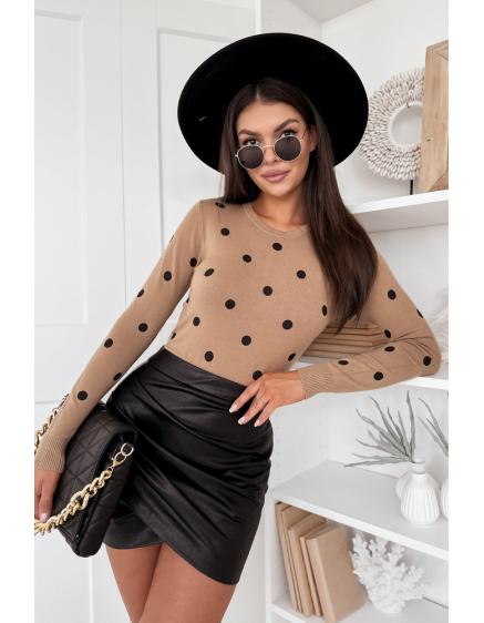 Női pulóver Athena camel