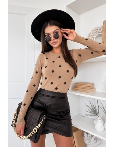 Női pulóver Athena camel