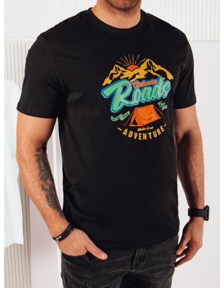 Pánské tričko s potiskem černé