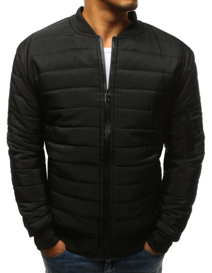 Pánská STYLE bunda prošívaná bomber jacket černá