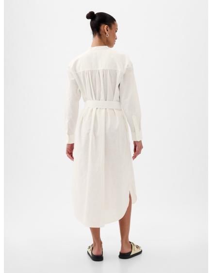 Vászon midi ruha