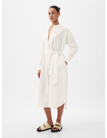 Vászon midi ruha