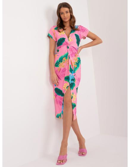 Dámske šaty s potlačou ružové