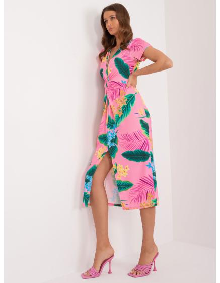 Dámske šaty s potlačou ružové