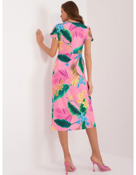 Dámske šaty s potlačou ružové