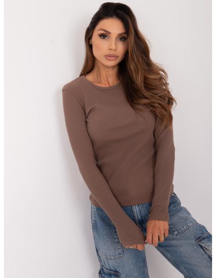 Női hosszú ujjú blúz barna