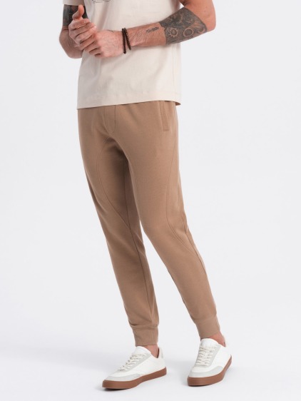 Pánske tepláky jogger hnedé