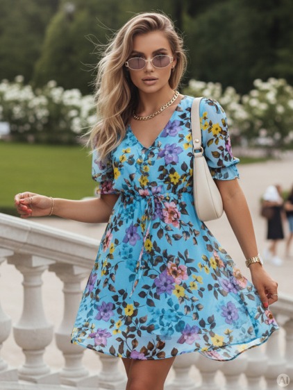 Dámske šaty RIVIERA modré – fotografie produktu 3